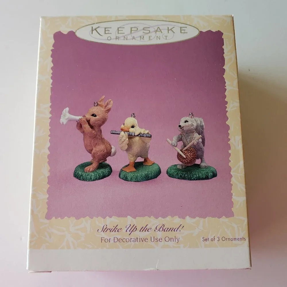 Hallmark Keepsake Ornament - 1996 Strike Up The Band 1996 Bunny, Duck, Squirrel